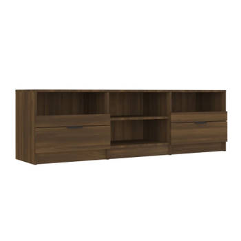 vidaXL Tv-meubel 150x33,5x45 cm bewerkt hout bruin eikenkleur