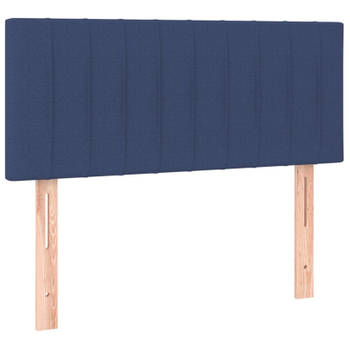 vidaXL Hoofdbord 100x5x78/88 cm stof blauw