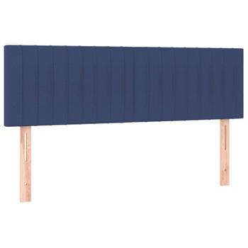 vidaXL Hoofdborden 2 st 72x5x78/88 cm stof blauw