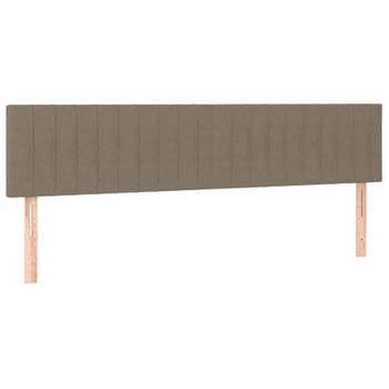 vidaXL Hoofdborden 2 st 80x5x78/88 cm stof taupe