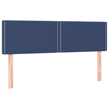 vidaXL Hoofdborden 2 st 72x5x78/88 cm stof blauw