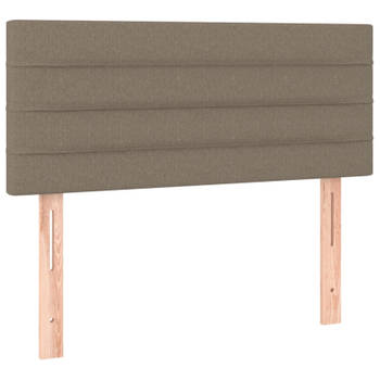 vidaXL Hoofdbord 100x5x78/88 cm stof taupe