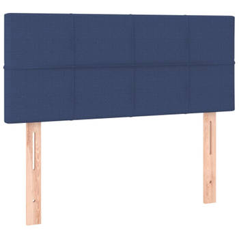 vidaXL Hoofdbord 80x5x78/88 cm stof blauw