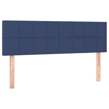 vidaXL Hoofdborden 2 st 72x5x78/88 cm stof blauw