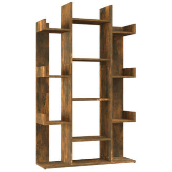 vidaXL Boekenkast 86x25,5x140 cm bewerkt hout gerookt eikenkleurig