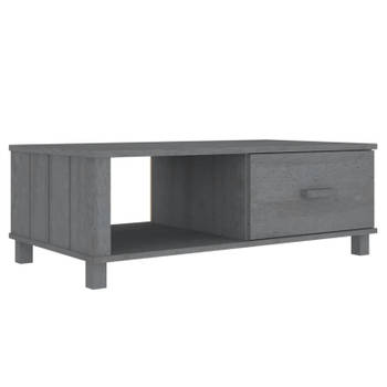 vidaXL Salontafel HAMAR 100x55x35 cm massief grenenhout donkergrijs