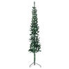 The Living Store Kunstkerstboom - Halve boom - 55 cm breed - Levensecht PVC - Ruimtebesparend - Herbruikbaar - Groen -