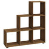vidaXL Boekenkast trapvormig 107 cm bewerkt hout bruin eikenkleur
