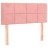 vidaXL Hoofdbord 80x5x78/88 cm fluweel roze