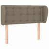 vidaXL Hoofdbord met randen 93x23x78/88 cm stof taupe