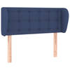 vidaXL Hoofdbord met randen 103x23x78/88 cm stof blauw