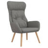 The Living Store Fauteuil - Relaxstoel - Lichtgrijs - 70 x 77 x 94 cm - Dik gevoerd