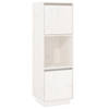 vidaXL Hoge kast 38x35x117 cm massief grenenhout wit