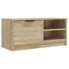 The Living Store TV-meubel Sonoma Eiken - 80 x 35 x 36.5 cm - Praktisch en Stijlvol