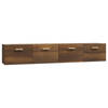 vidaXL Wandkasten 2 st 100x36,5x35 cm bewerkt hout bruin eikenkleur