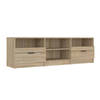 vidaXL Tv-meubel 150x33,5x45 cm bewerkt hout sonoma eikenkleurig