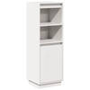 vidaXL Hoge kast 37x34x110 cm massief grenenhout wit