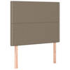 vidaXL Hoofdborden 2 st 100x5x78/88 cm stof taupe