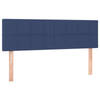 vidaXL Hoofdborden 2 st 72x5x78/88 cm stof blauw