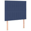 vidaXL Hoofdborden 2 st 100x5x78/88 cm stof blauw