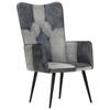 vidaXL Fauteuil echt leer grijs