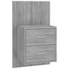 The Living Store Wandnachtkast - Wandmontage - Multifunctioneel - Eenvoudig te reinigen - Grijs sonoma eiken - 48.5 x