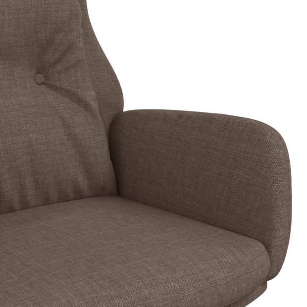 The Living Store Fauteuil - Comfortabele - dik gevoerde relaxstoel - Taupe - 70 x 77 x 94 cm (B x D x H)