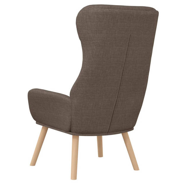 The Living Store Fauteuil - Comfortabele - dik gevoerde relaxstoel - Taupe - 70 x 77 x 94 cm (B x D x H)