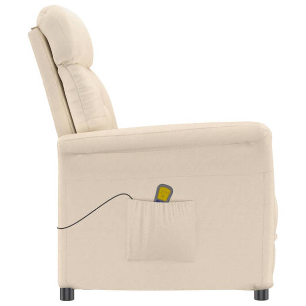 The Living Store Massagefauteuil - Verstelbaar - 6-punts massage - Beige - 70.5x143x76cm