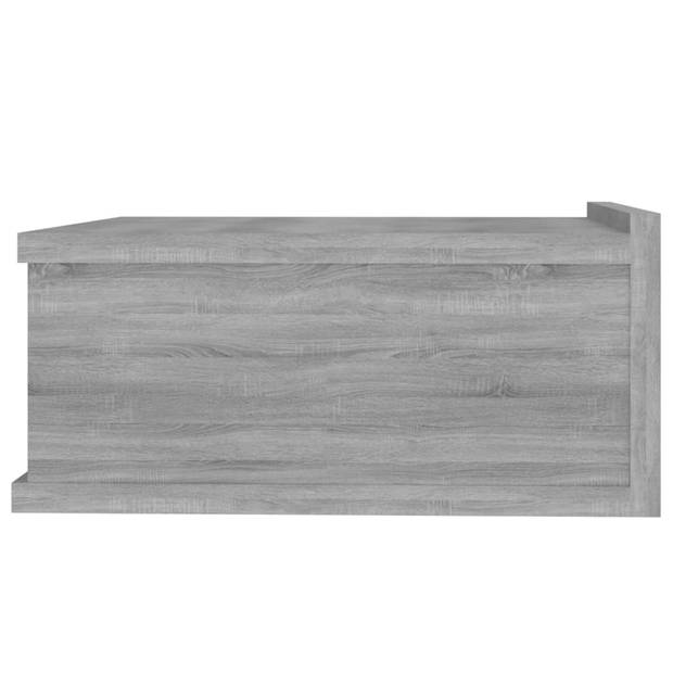 vidaXL Nachtkastjes 2 st zwevend 40x30x15 cm bewerkt hout grijs sonoma