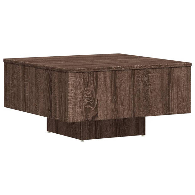 vidaXL Salontafel 60x60x31,5 cm bewerkt hout bruin eikenkleur