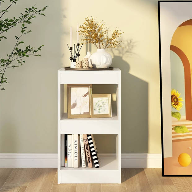 The Living Store Boekenkast Classic - Meubel - 40 x 30 x 72 cm - Wit - Vochtbestendig