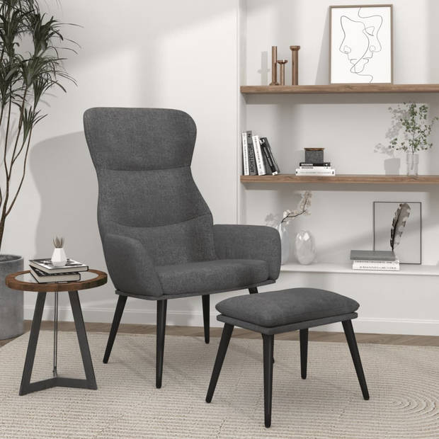 The Living Store Relaxstoel - Comfortabel - Stoel - 70 x 77 x 94 cm - Lichtgrijs