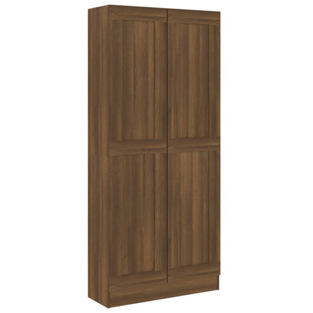 vidaXL Boekenkast 82,5x30,5x185,5 cm bewerkt hout bruin eikenkleur