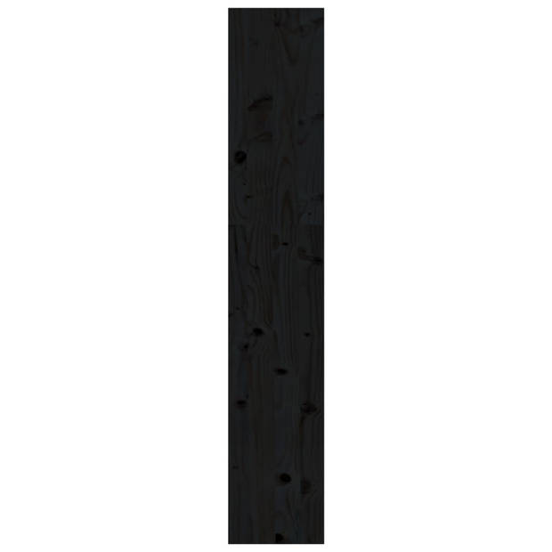 vidaXL Boekenkast/kamerscherm 80x30x167,4 cm massief grenenhout zwart