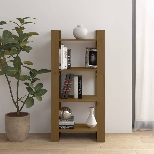 The Living Store Boekenkast - Houten - 60x35x125 cm - Honingbruin