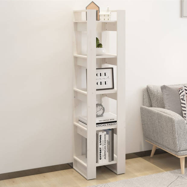 The Living Store Boekenkast - Hout - 41 x 35 x 160 cm - Wit