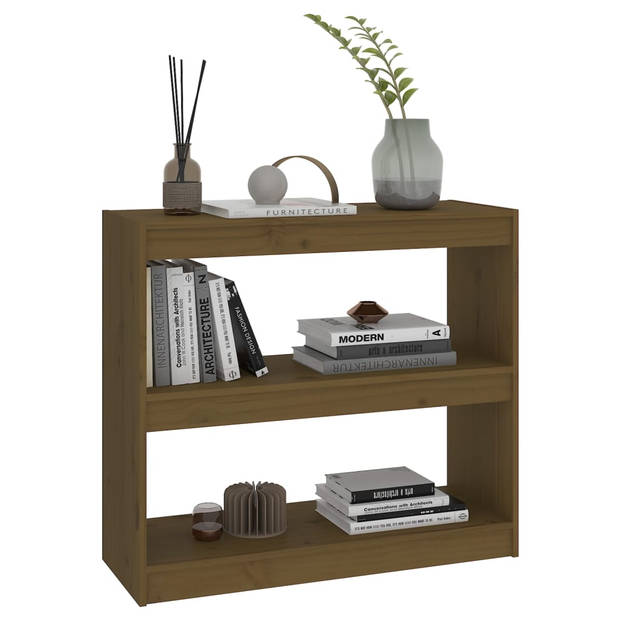 vidaXL Boekenkast/kamerscherm 80x30x71,5 cm grenenhout honingbruin