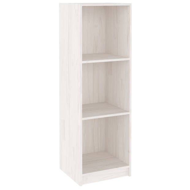 vidaXL Boekenkast/kamerscherm 36x33x110 cm massief grenenhout wit