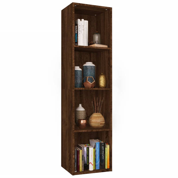 vidaXL Boekenkast / tv-meubel 36x30x143 cm bruin eikenkleur