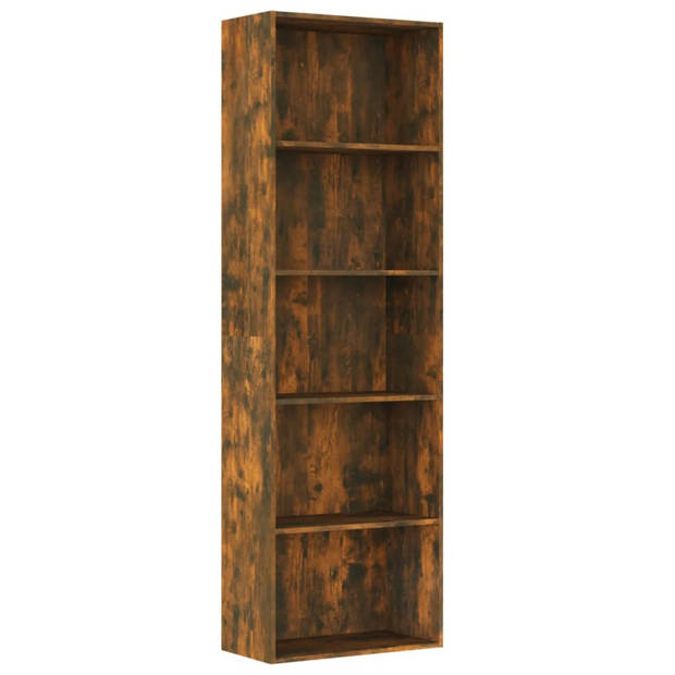 vidaXL Boekenkast 60x30x189 cm bewerkt hout gerookt eikenkleurig