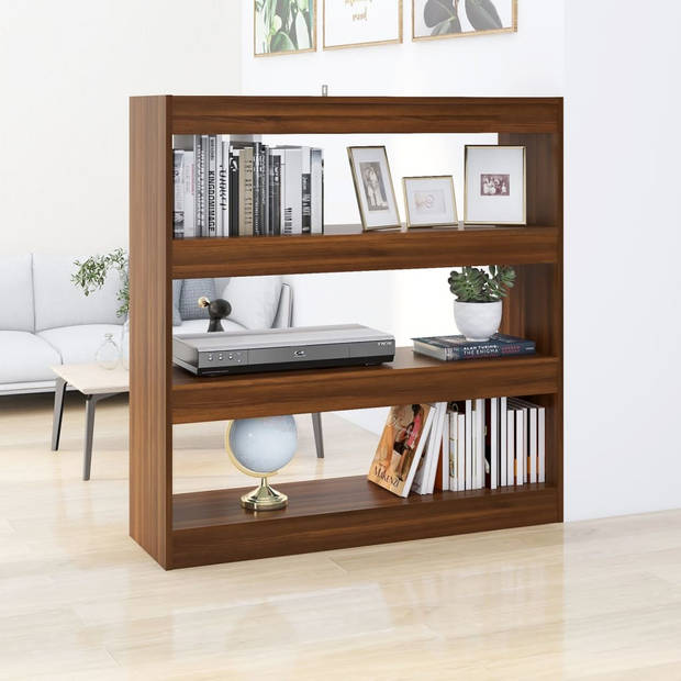 The Living Store Boekenkast - 100 x 30 x 103 cm - Bruineiken - Meubel met opbergruimte