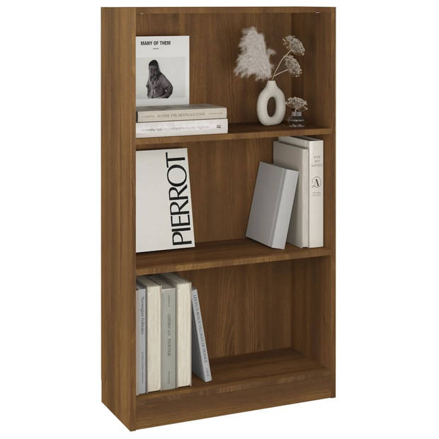 vidaXL Boekenkast 60x24x109 cm bewerkt hout bruin eikenkleur