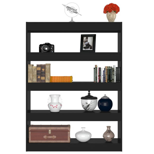 The Living Store Boekenkast Klassiek - 100 x 30 x 135 cm - Zwart