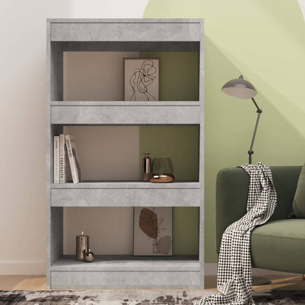 vidaXL Boekenkast/kamerscherm 60x30x103 cm bewerkt hout betongrijs