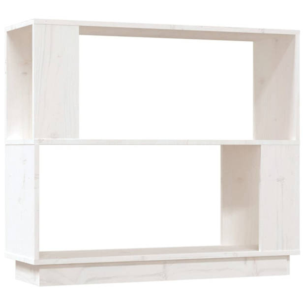 vidaXL Boekenkast/kamerscherm 80x25x70 cm massief grenenhout wit