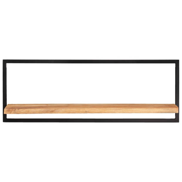 vidaXL Wandschappen 2 st 100x24x35 cm massief acaciahout en staal