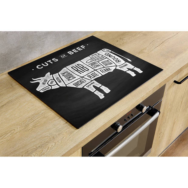 Inductiebeschermer - Cuts of Beef - 83x51.5 cm