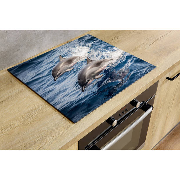 Inductiebeschermer - Dolphins - 81x52 cm