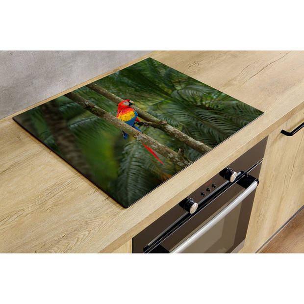Inductiebeschermer - Jungle Parrot - 57.6x51.6 cm